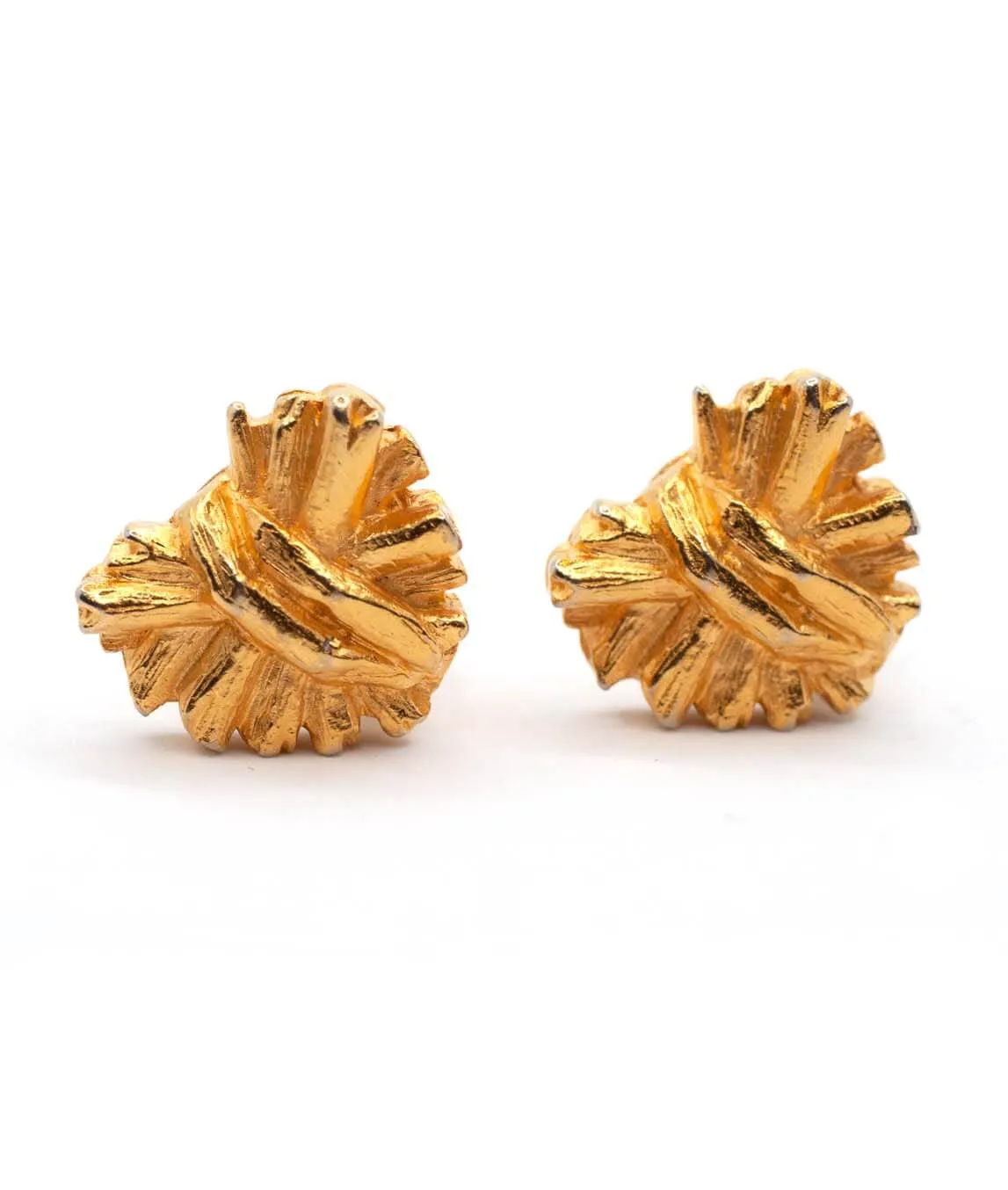 Gold plated heart earrings by Christian Lacroix