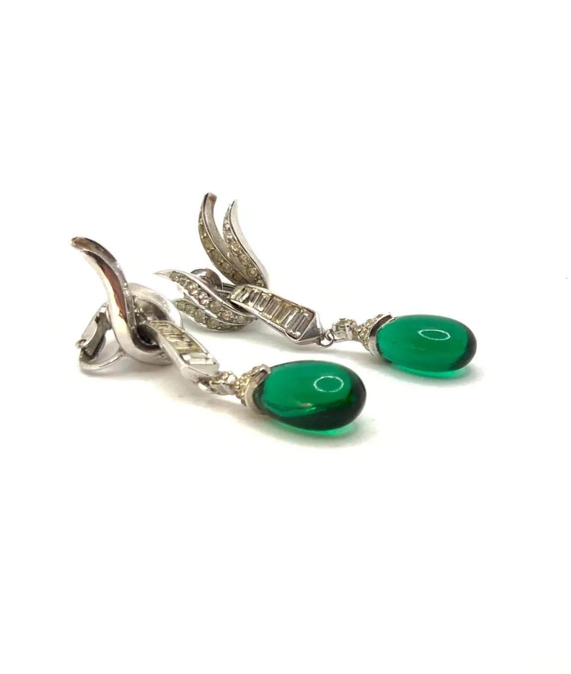 Vintage Marcel Boucher Green Drop earrings