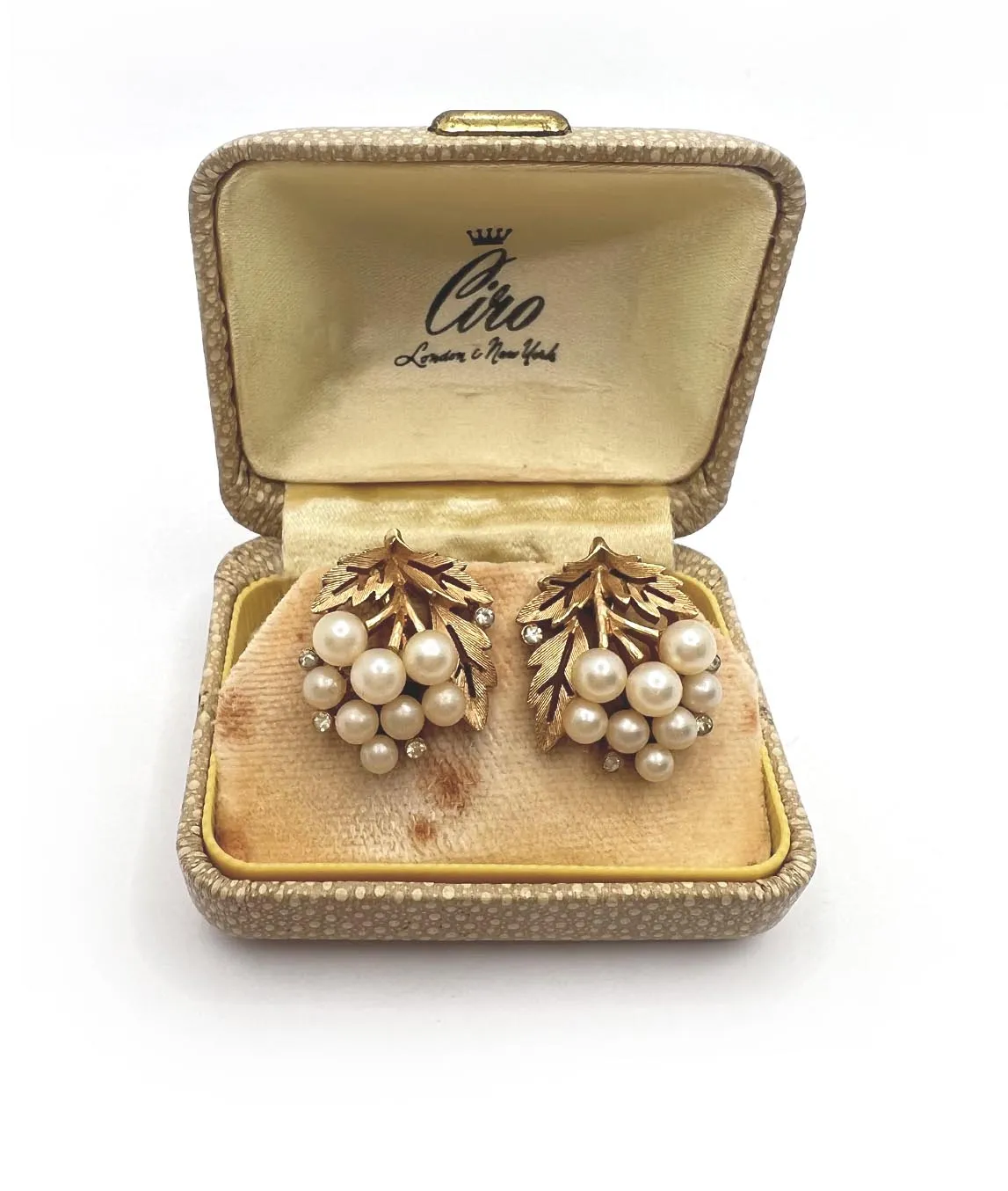 Trifari earrings in Ciro box