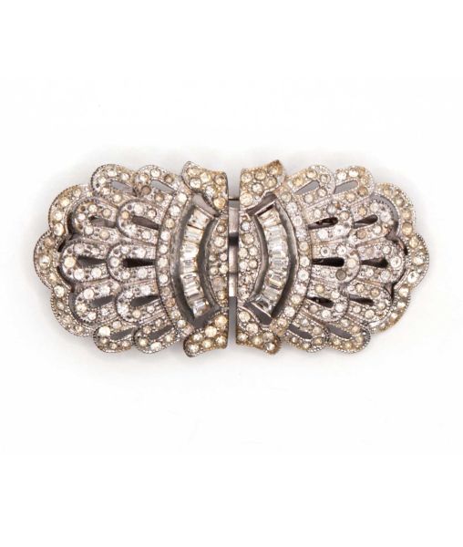 1930s Art Deco Double Dress Clip Brooch 'Alberta'